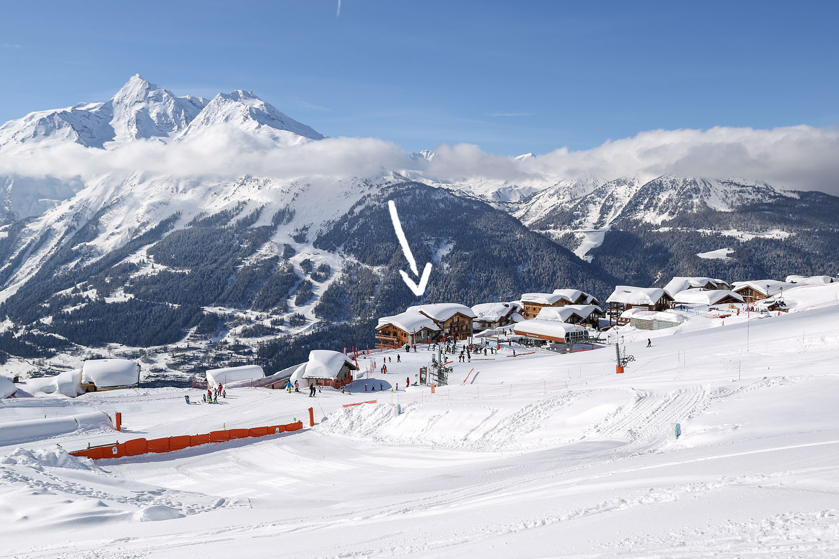 La résidence Miravidi aux Eucherts, au cœur du domaine skiable de La Rosière 1850